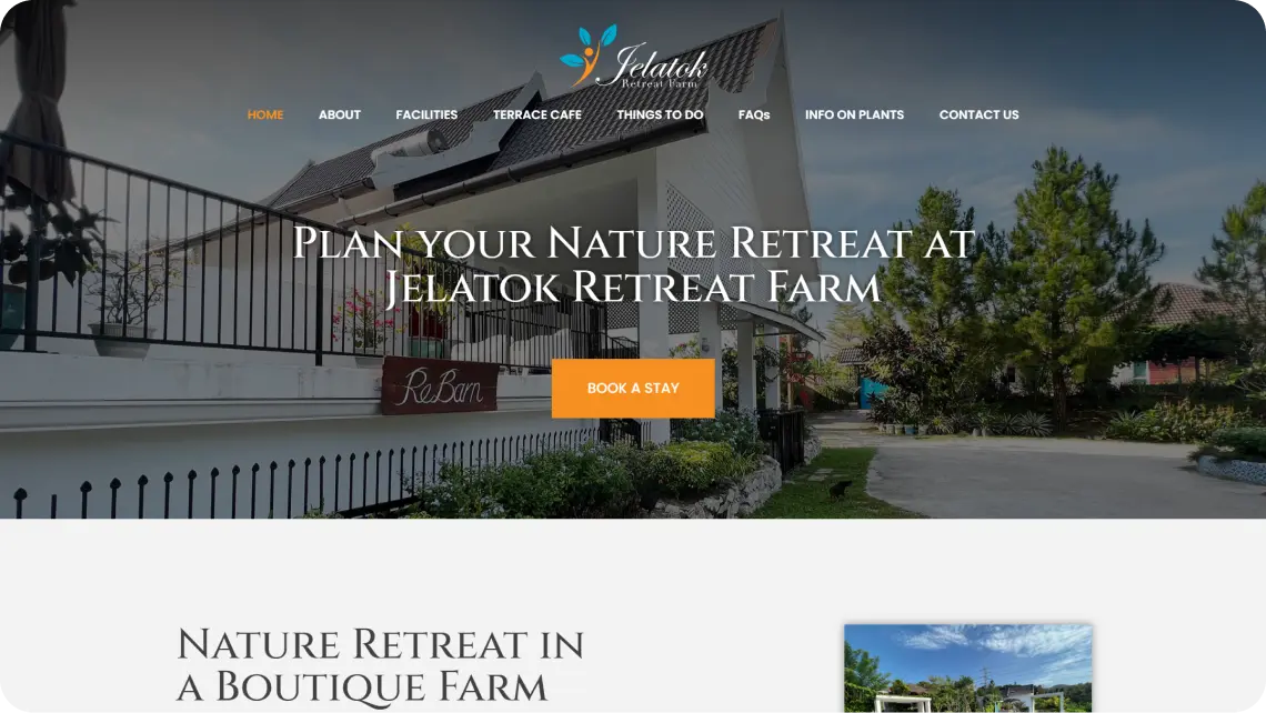 Jelatok Retreat Farm - Portfolio Frame The Pixel